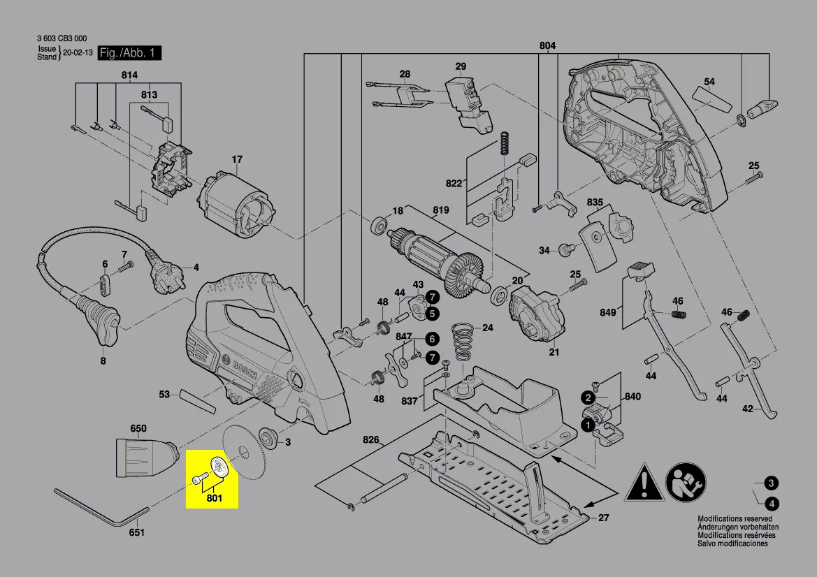 vis + flasque serrage lame réf. 1 607 000 C3F Bosch